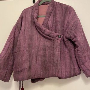Purple Linen padded Jacket from NFYM